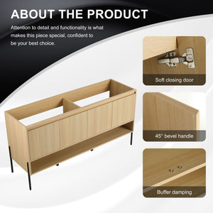 Modern Freestanding Bathroom Vanity With Soft Close Cabinet Doors by Couch.com