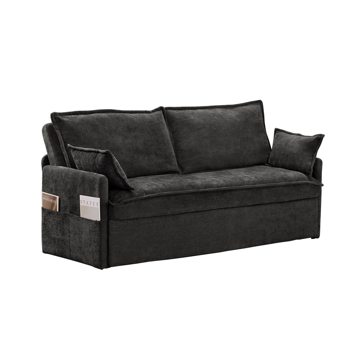 Pull Out Sofa Bed, Convertible Sleeper Sofa Couch, Side Storage, And USB / C - Type Charging Ports Chair