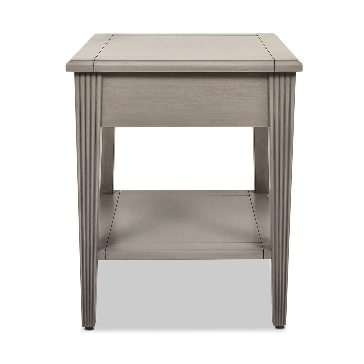Dauphin - Storage Shelf Side Table - Gray Cashmere by Couch.com