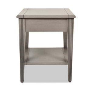 Dauphin - Storage Shelf Side Table - Gray Cashmere by Couch.com