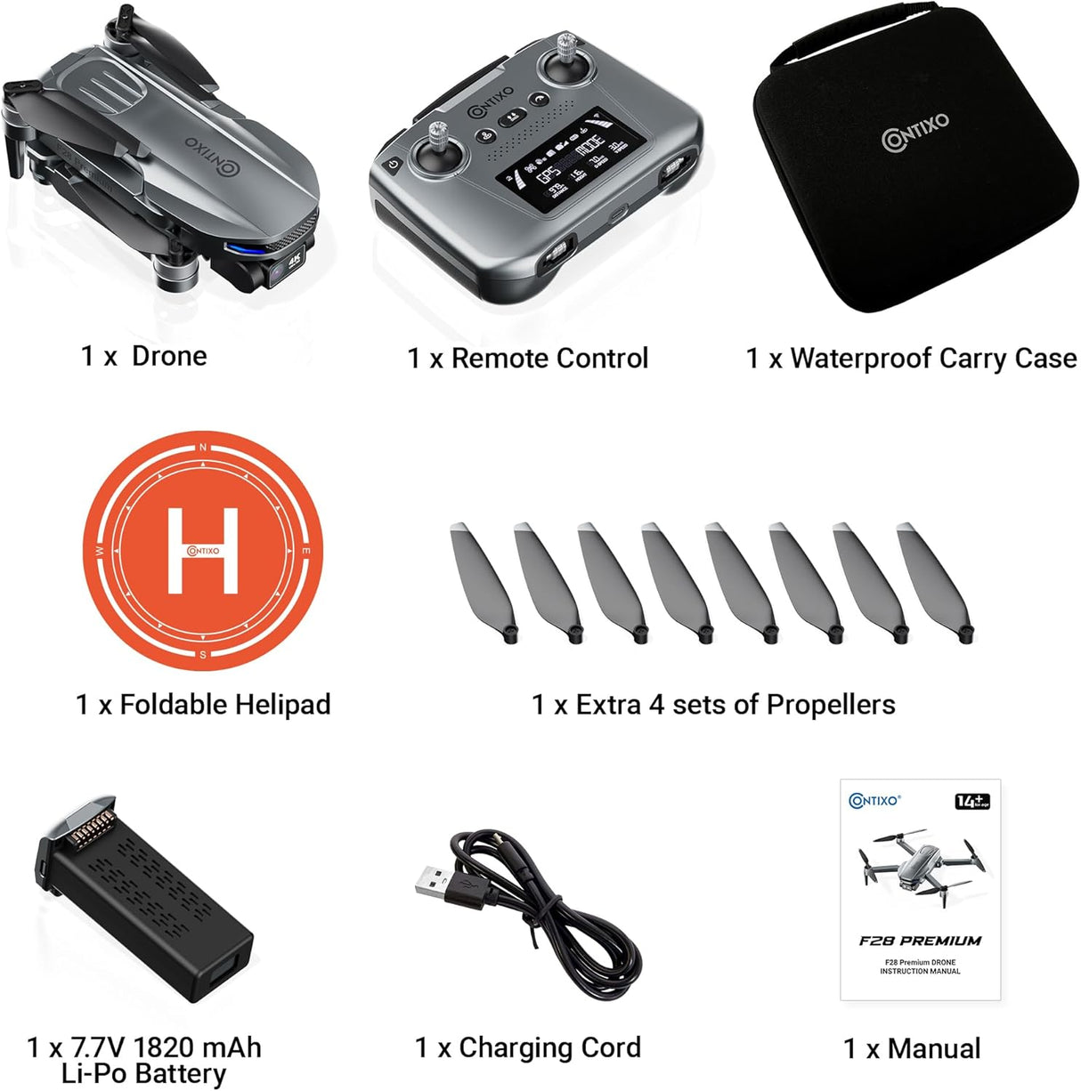 Contixo F28 Premium 2-Axis Gimbal Drone by Contixo
