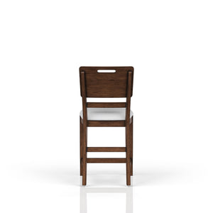 Casual Counter Stool Contrasting Upholstered Seat (Set of 2) - Brown by Couch.com