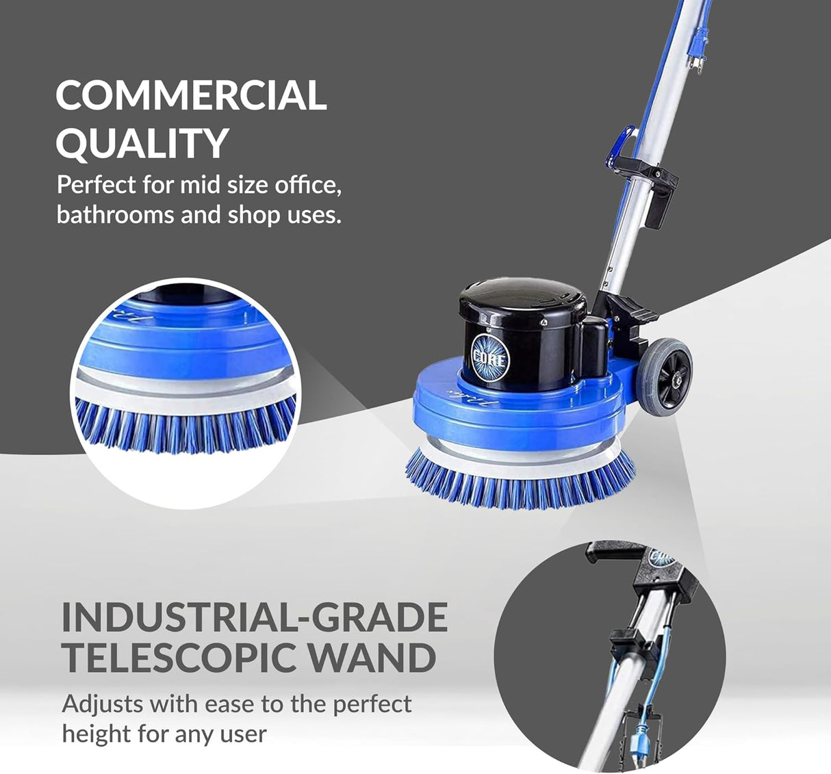 Prolux Core 13" Heavy Duty Commercial Polisher Floor Buffer Machine Scrubber and 5 Pads by Prolux Cleaners