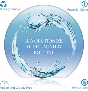 Natural Laundry Detergent Sheets, Eco Friendly– Fresh Linen Scent