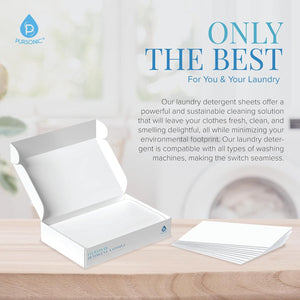 Natural Laundry Detergent Sheets, Eco Friendly– Fresh Linen Scent