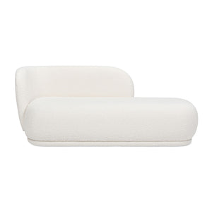 Aire - RAF Modern Rounded Chaise Lounge - Ivory White by Couch.com