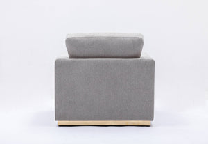 Valin - Linen Chair For Living Room - Gray by Couch.com