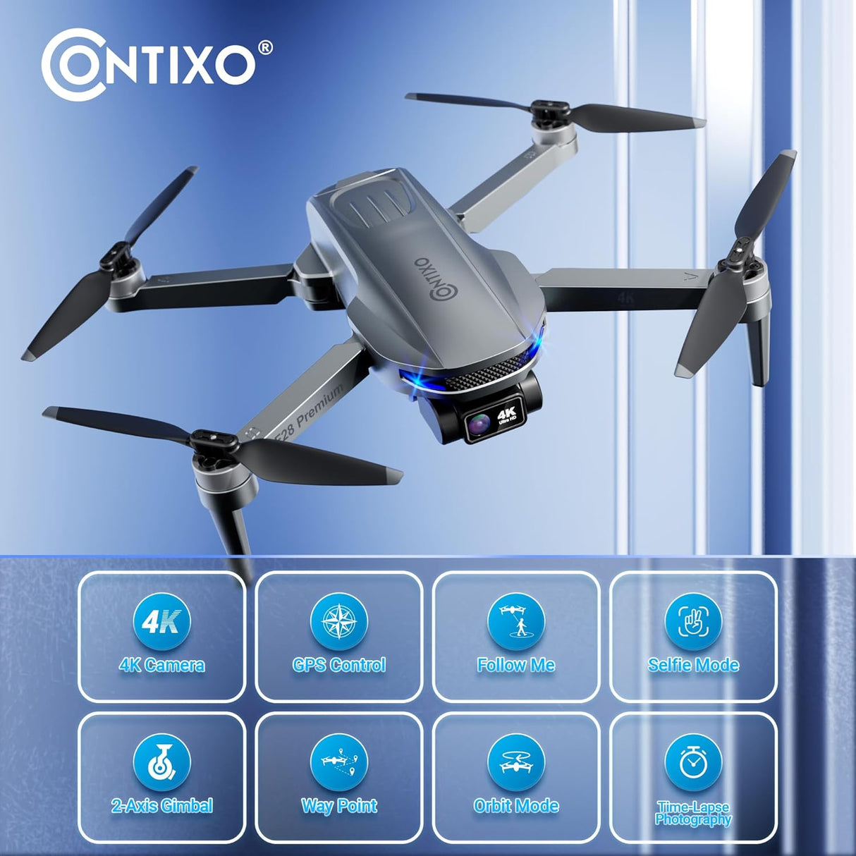 Contixo F28 Premium 2-Axis Gimbal Drone by Contixo