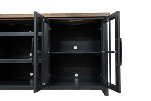 Essex - TV Stand Console For TVs Up To 100" - Black, Whiskey by Couch.com