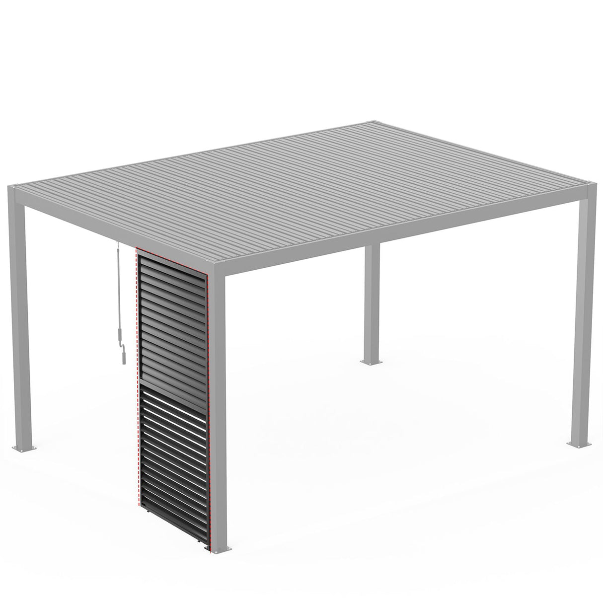 Louver Grille 1 / 3 10Ft Frame & Louvers - Black by Couch.com