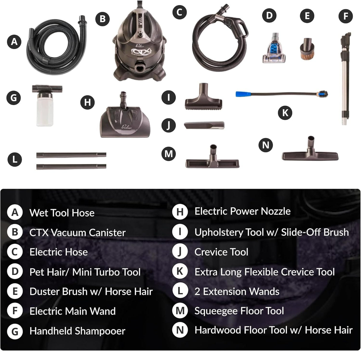Prolux CTX ELITE Water Filtration Bagless Canister Vacuum Cleaner w/ Prolux Storm Shampooer Kit by Prolux Cleaners