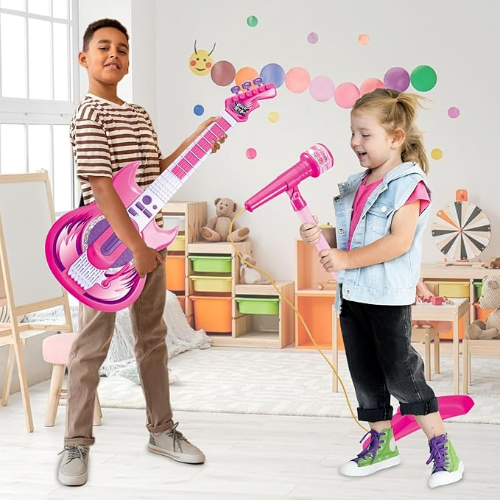 Contixo Kids Toy Guitar Set With MP3 Microphone - Musical Toy