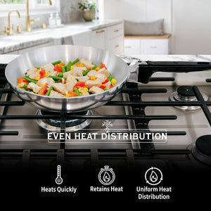 13-Inch Chef Skillet – Quick & Even Heat Distribution – Lightweight Cast Aluminum Frying Pan