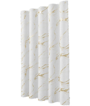 72" White And Gold Abstract Shower Curtain