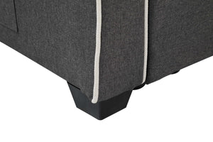 Cody - Modern Fabric Sleeper Sofa With 2 USB Charging Ports And 4 Accent Pillows - Gray by Couch.com