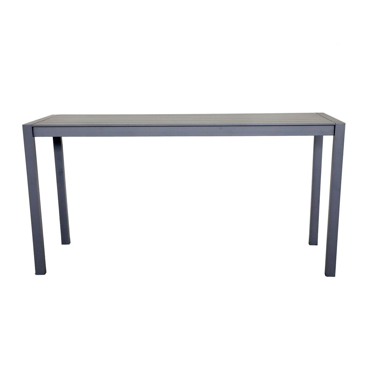 Premium Aluminum Rectangular Bar Table - Pewter by Couch.com