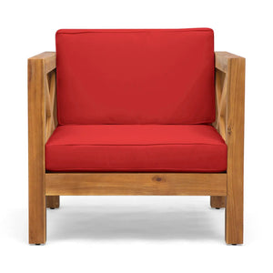 Brava Mid-Century Modern Club Chair with Water Resistant Cushions