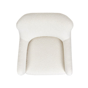 Nimbus - Curved Accent Chair - Ivory White by Couch.com