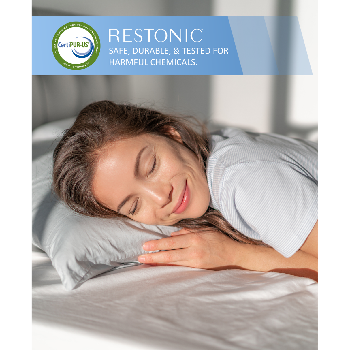 Restonic ComfortCare Plush King Size Mattress with Premium Comfort Bedding Pack