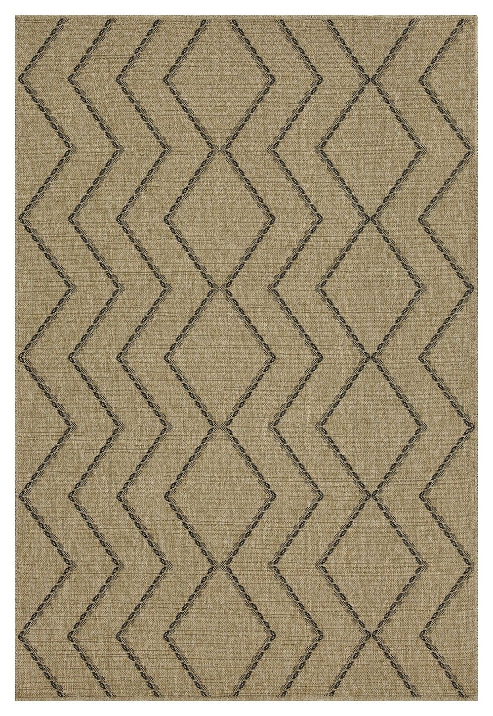 Earth - Indoor / Outdoor Polypropylene Area Rug - Jute / Black by Couch.com