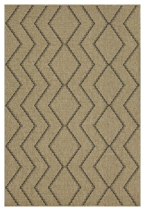 Earth - Indoor / Outdoor Polypropylene Area Rug - Jute / Black by Couch.com