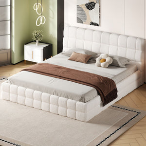 Upholstered Platform Bed With Headboard