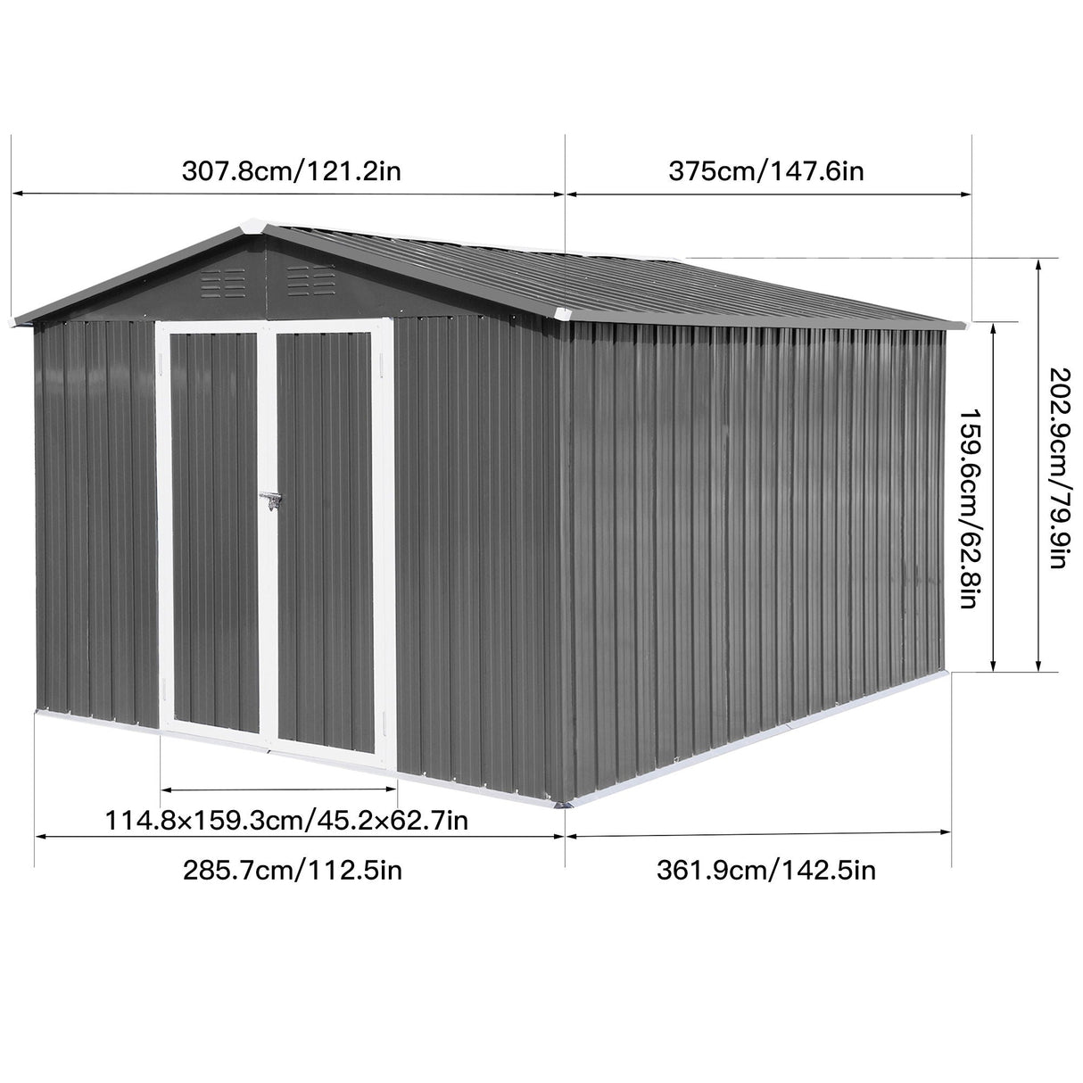 G10Ftx12Ft arden Sheds Outdoor Storage Sheds - Gray by Couch.com