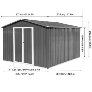 G10Ftx12Ft arden Sheds Outdoor Storage Sheds - Gray by Couch.com