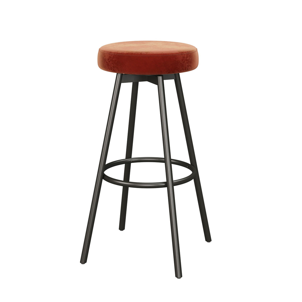 Modern Glam Upholstered Faux Velvet Bar Stool by Couch.com