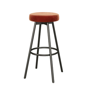 Modern Glam Upholstered Faux Velvet Bar Stool by Couch.com