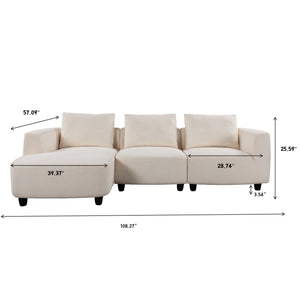 Mid-Century Modern 3 Seater Sofa With Recliner by Couch.com