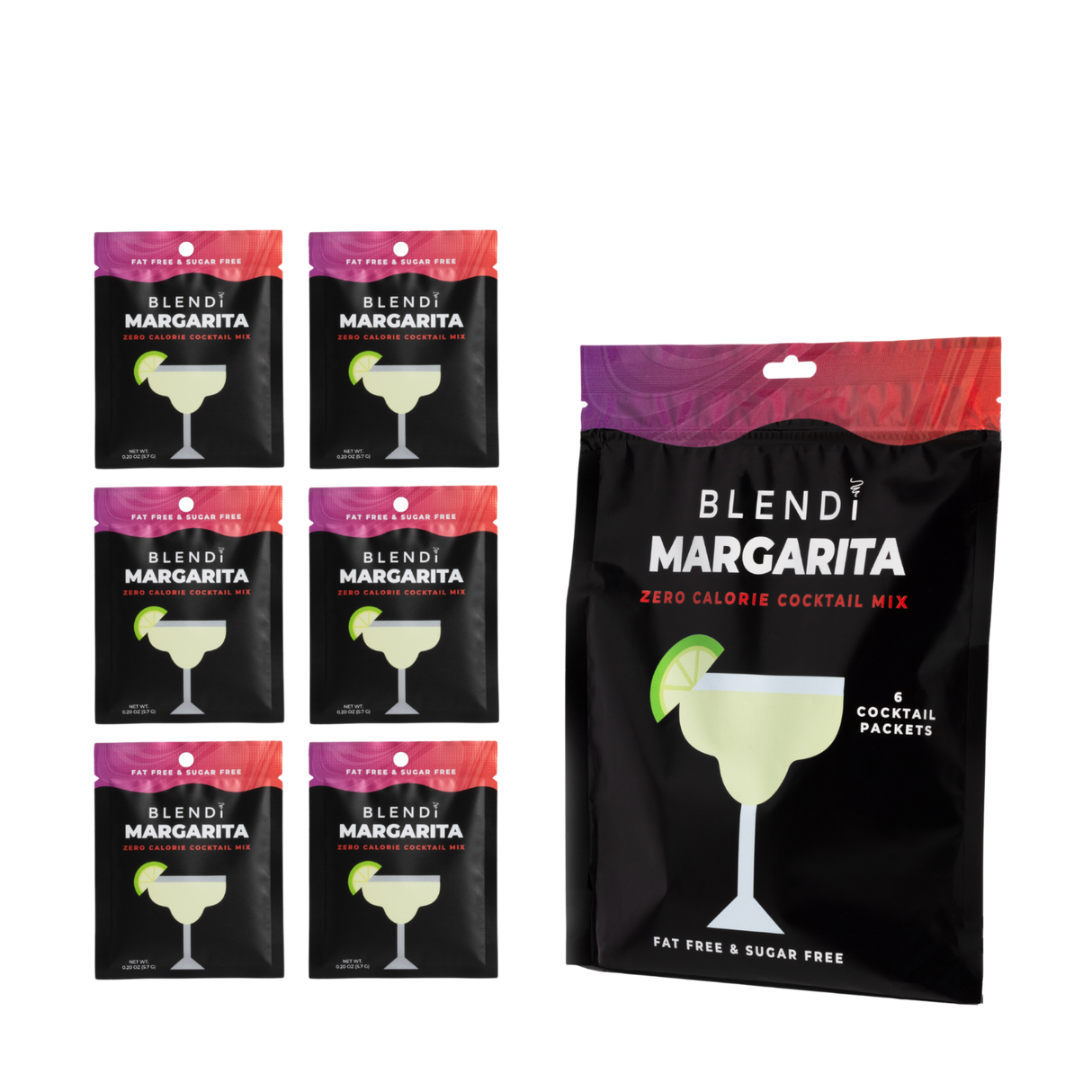 Skinny Mocktail Mixers – Guilt-Free Flavor, Zero Cal- 1 Pack (6 Count)