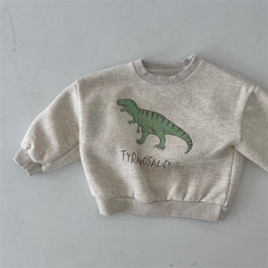 New Children's Cute Dinosaur Fleece Soft Pullover Sweater