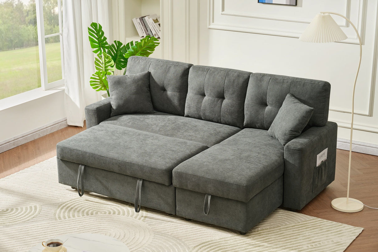 Sectional Sofa Bed, L Shaped Couch With USB Port by Couch.com