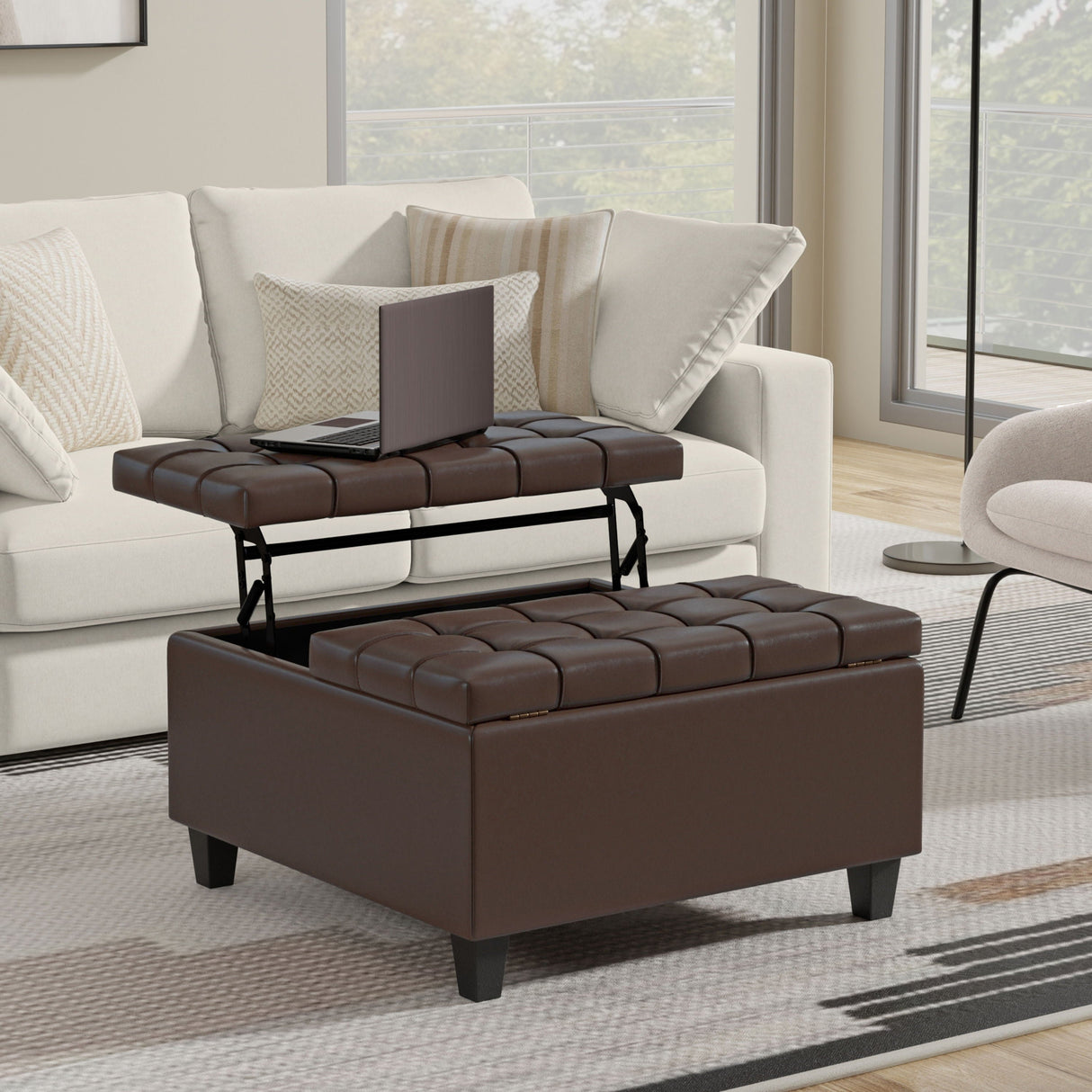 Harrison - Large Coffee Table Storage Ottoman by Couch.com