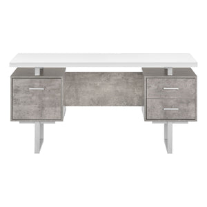 Computer Desk For Home Office, Laptop, Left, Right Set - Up, Storage Drawers, Contemporary & Modern by Couch.com