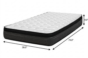 9" Twin Foam Medium Euro Top Foam Mattress