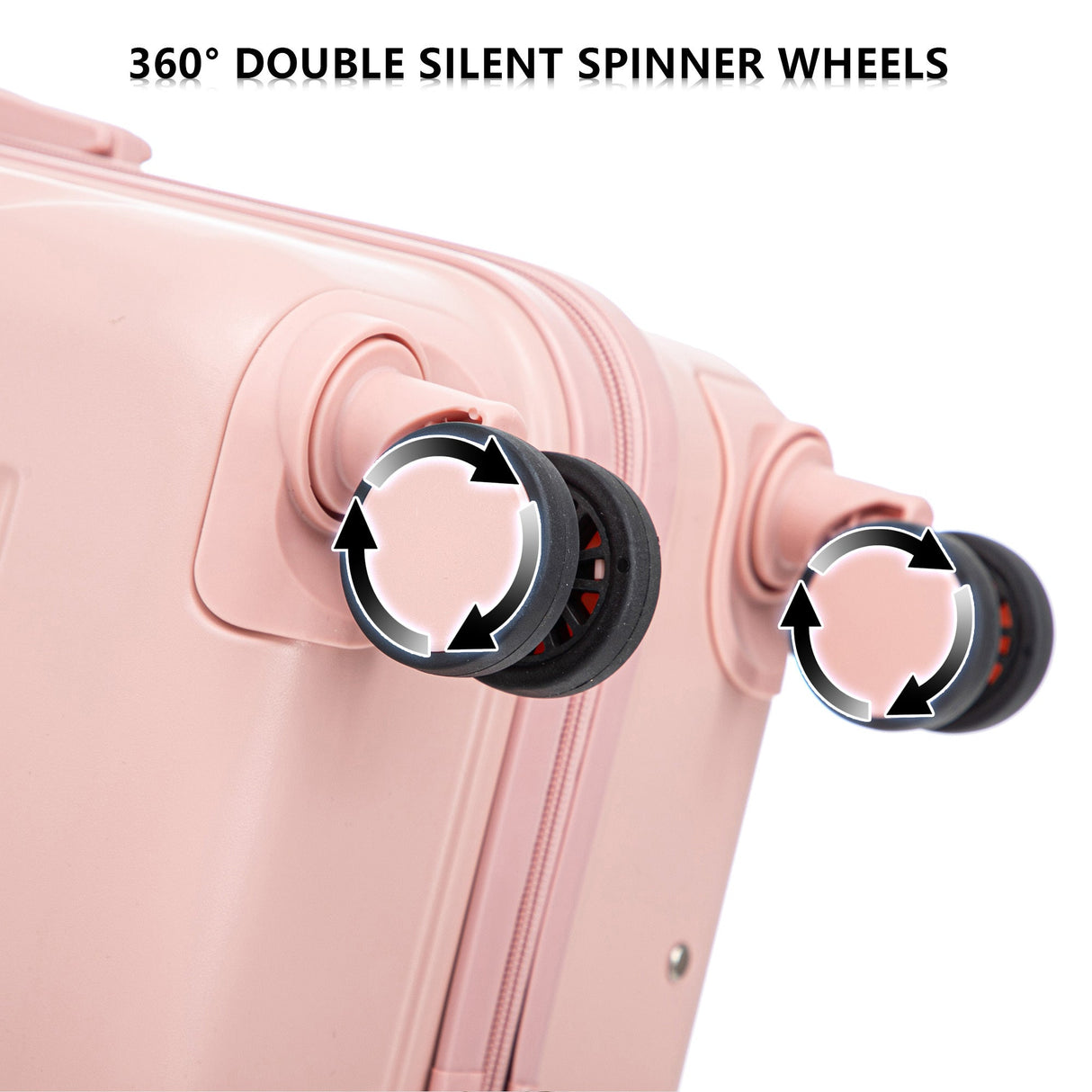 Set 3PCs 20'/24'/28' ABS Spinner Wheel Luggage - Pink