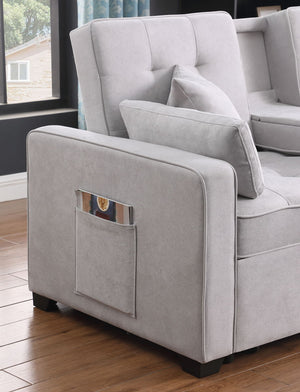 Cody II - 69.5"W Woven Fabric Convertible Sleeper Loveseat with Cup Holder by Couch.com