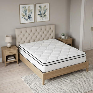 10" Twin Gel Memory Foam Medium Chevron Hybrid Mattress