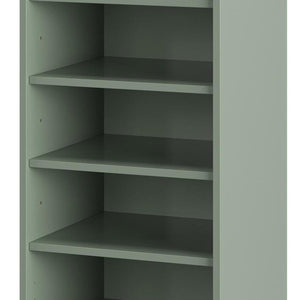 White Ten Pair Solid WoodShoe Storage Cabinet