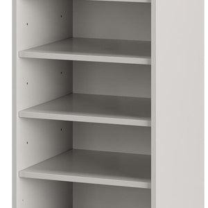 White Ten Pair Solid WoodShoe Storage Cabinet