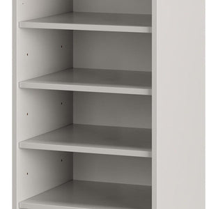 White Ten Pair Solid WoodShoe Storage Cabinet