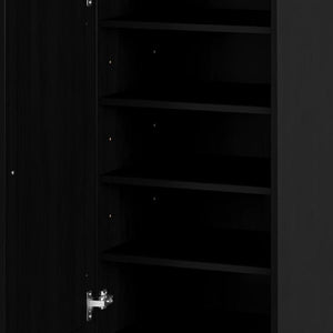 White Ten Pair Solid WoodShoe Storage Cabinet