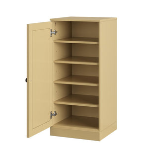 White Ten Pair Solid WoodShoe Storage Cabinet