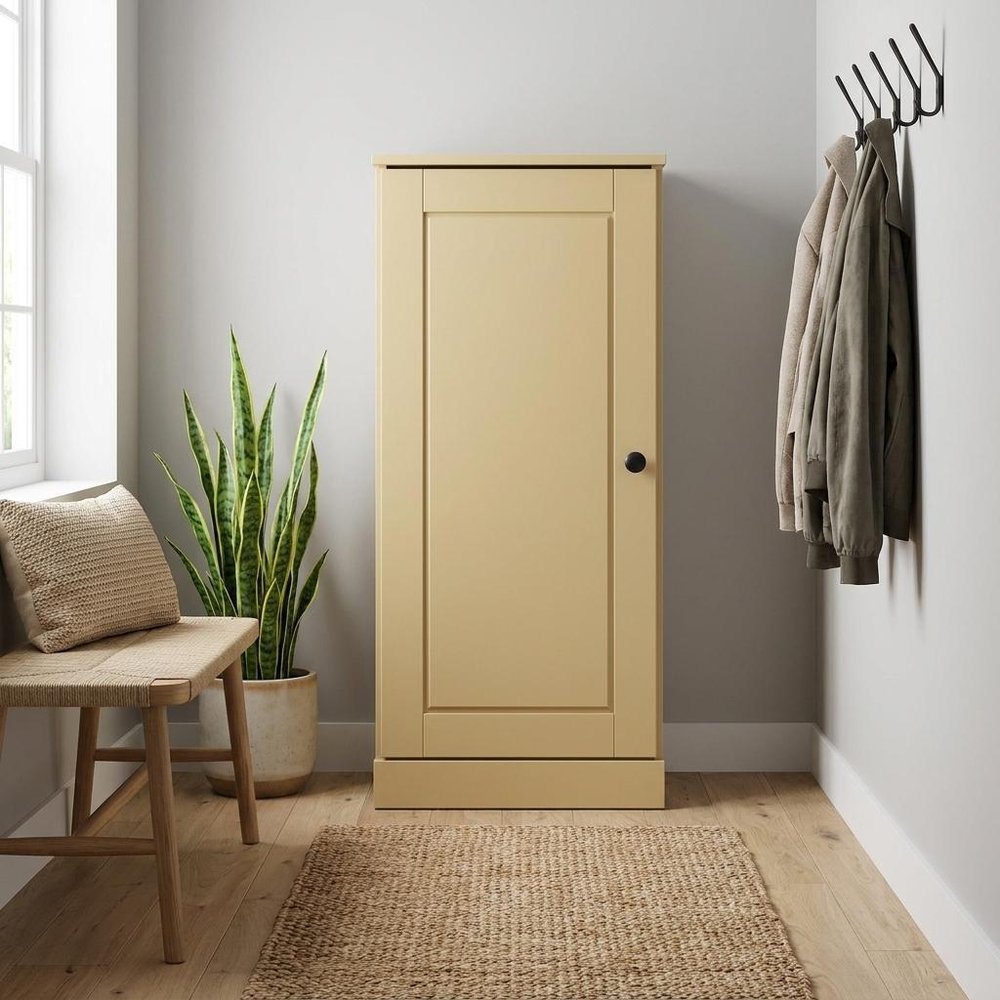 White Ten Pair Solid WoodShoe Storage Cabinet