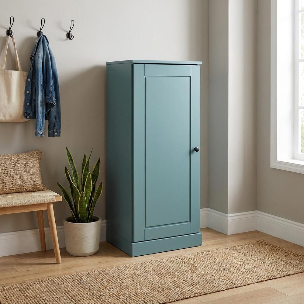 White Ten Pair Solid WoodShoe Storage Cabinet
