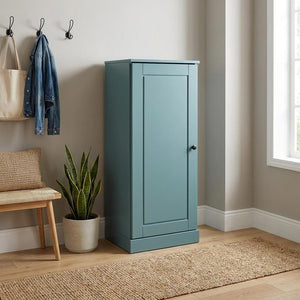 White Ten Pair Solid WoodShoe Storage Cabinet