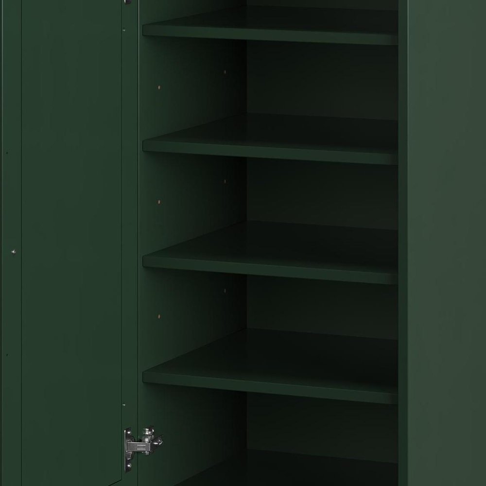 White Ten Pair Solid WoodShoe Storage Cabinet