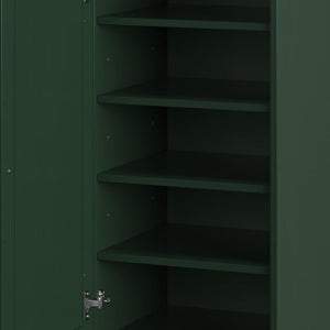 White Ten Pair Solid WoodShoe Storage Cabinet